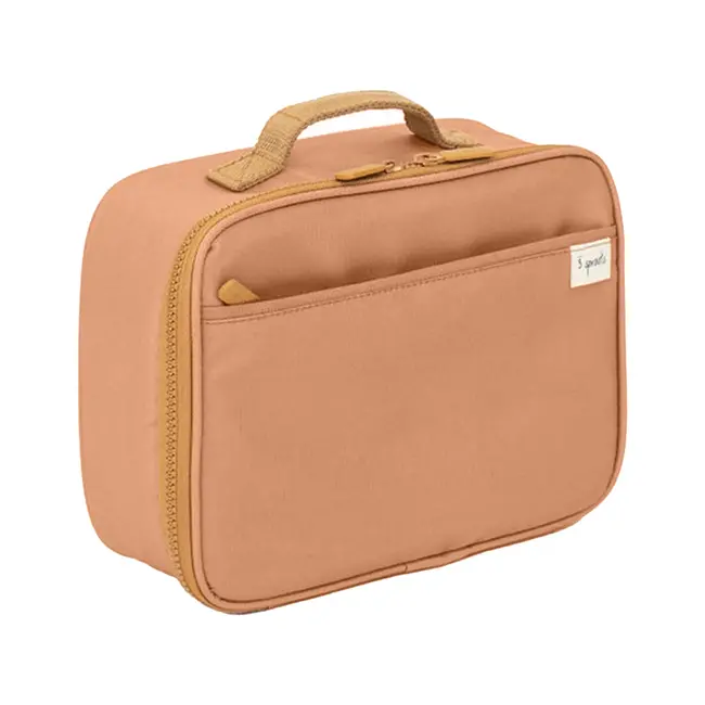 Rust Recycled Fabric Lunch Bag