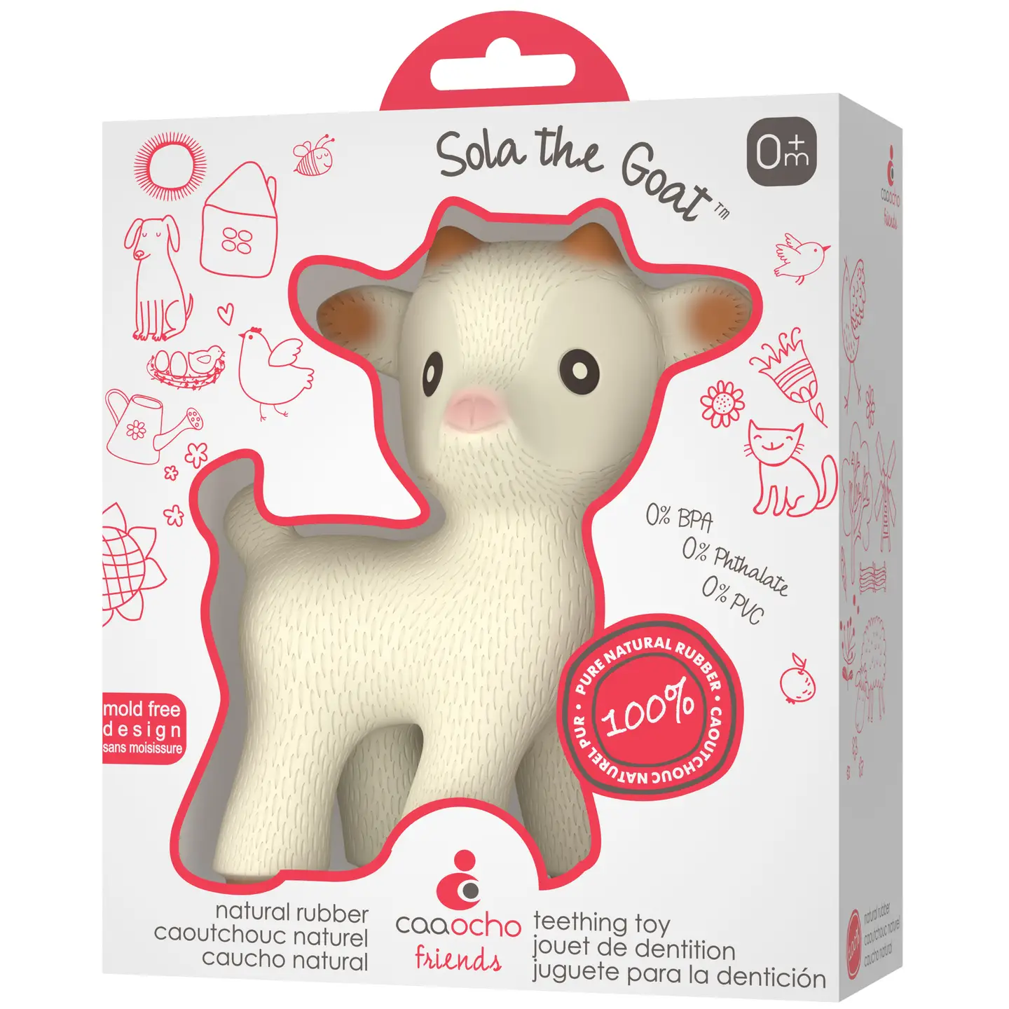 Sola the Goat Teething Toy 100 Pure Natural Rubber