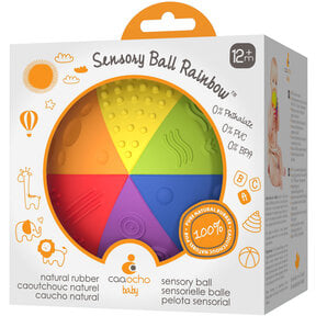 Sensory Ball Rainbow 4" - 100% Pure Natural Rubber