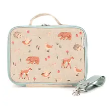 Forest Friends Raw Linen Lunchbox