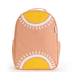 Sunrise Muted Clay Raw Linen Toddler Backpack