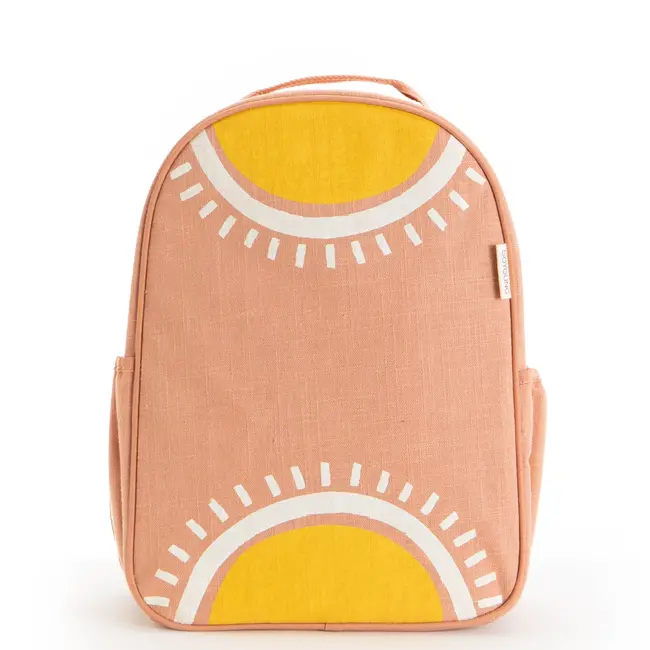 SoYoung Sunrise Muted Clay Raw Linen Toddler Backpack