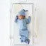 Kyte Baby Slate Ribbed Knotted Gown & Cap Set