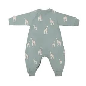 Giraffe Bamboo Fleece Jumpsuit