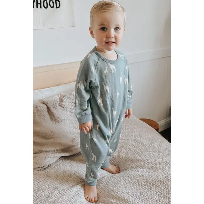 günamüna Giraffe Bamboo Fleece Jumpsuit