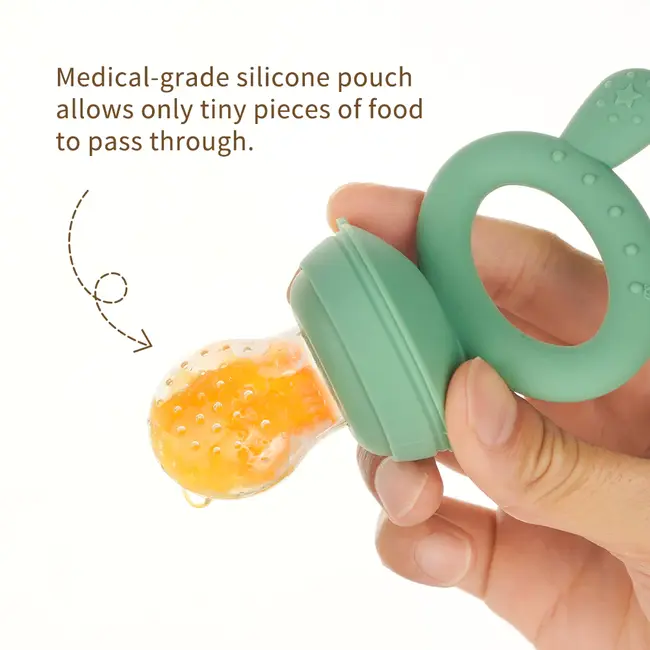 Haakaa Pea Green Freeze-N-Feed Mini Combo Teether