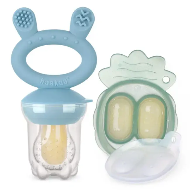 Haakaa Sky Blue Freeze-N-Feed Mini Combo Teether