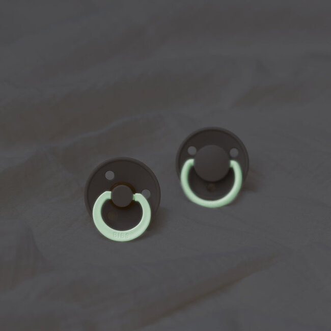 BIBS Blush GLOW Bibs De Lux Pacifier 2pk