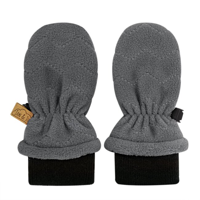 Jan and Jul Dark Grey | Fleece Mittens