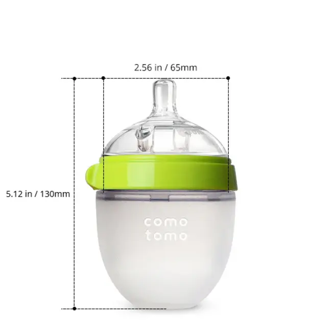 Como Tomo Green Como Tomo Silicone Baby Bottle 5oz, 2 pack