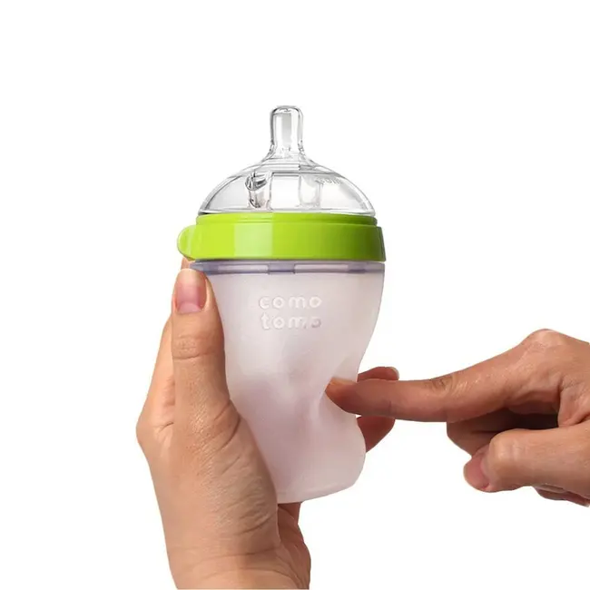 Como Tomo Green Como Tomo Silicone Baby Bottle 8oz, 2 pack