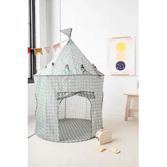 3 Sprouts Blue Gingham Recycled Fabric Play Tent Castle