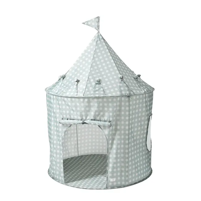 3 Sprouts Blue Gingham Recycled Fabric Play Tent Castle