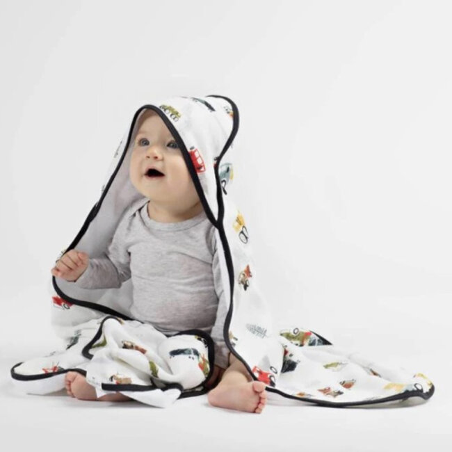 Loulou Lollipop Happy Trucks Hooded Towel Set