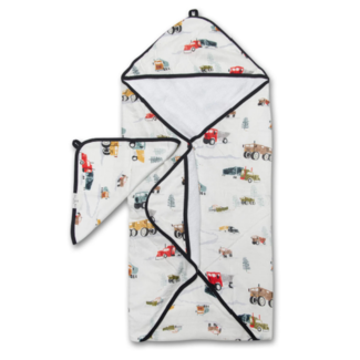 Loulou Lollipop Happy Trucks Hooded Towel Set