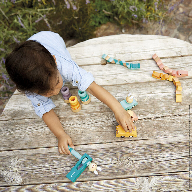 Janod Wooden Rabbit Pocket Noisemaker Toy