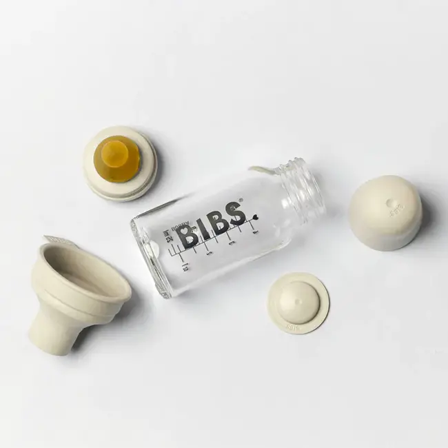 BIBS Ivory Bibs 110ml Glass Baby Bottle, Complete Set