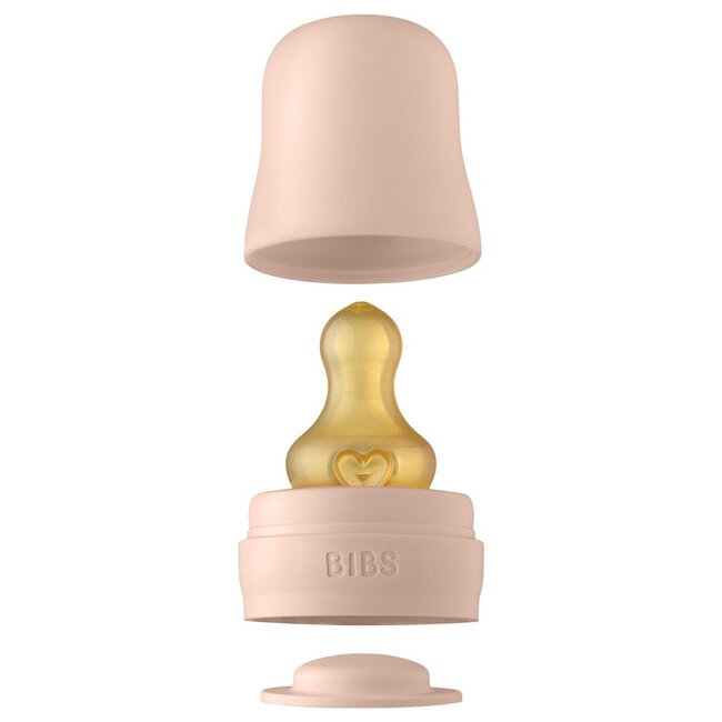 BIBS Blush Bibs 225ml Glass Baby Bottle, Complete Set