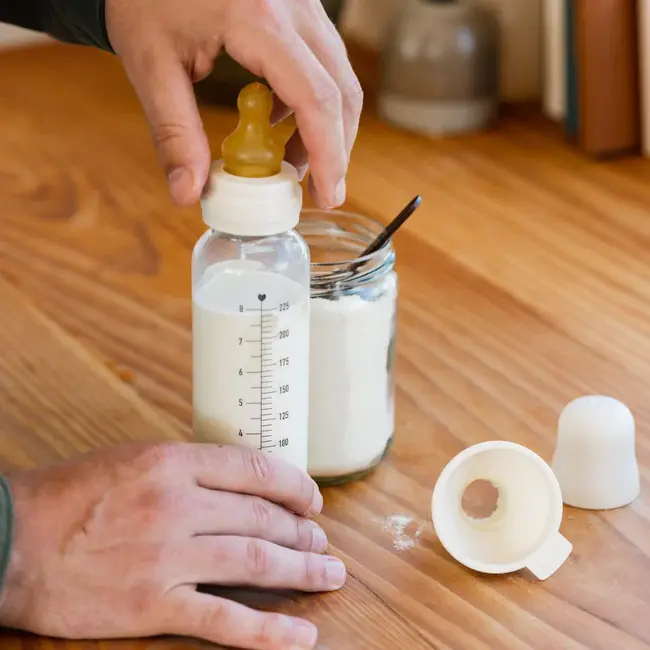 BIBS Ivory Bibs 225ml Glass Baby Bottle, Complete Set