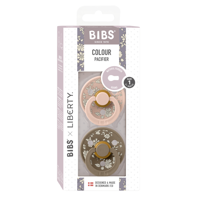 BIBS Liberty Capel/Blush BIBS Pacifier 2pk