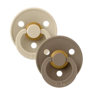 BIBS Dark Oak/Vanilla BIBS Pacifier 2pk