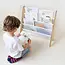 3 Sprouts Ivory Blueberry Recycled Fabric Kids Book Rack