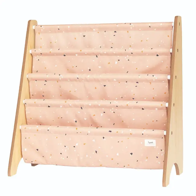 3 Sprouts Clay Terrazzo Recycled Fabric Kids Book Rack