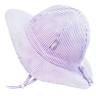 Jan and Jul Purple Stripes Cotton Floppy Sun Hat