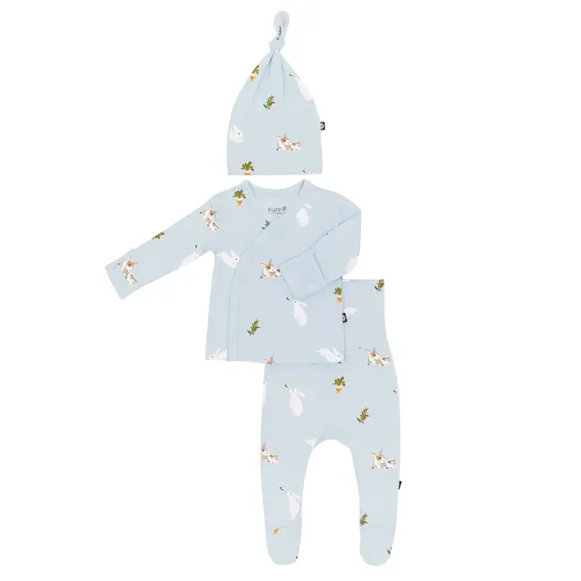 Kyte Baby Ice Rabbit Take-Me-Home Set with Cap, Newborn