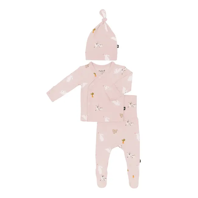 Kyte Baby Blush Rabbit Take-Me-Home Set with Cap, Newborn