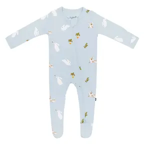 Kyte Baby Zippered Footie - Ice Rabbit Kyte Baby Zippered Footie - Ice Rabbit
