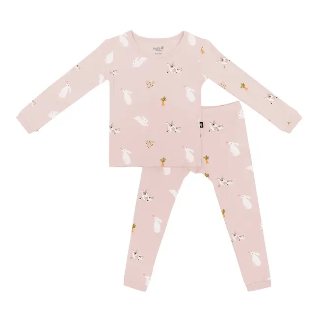 Kyte Baby Blush Rabbit Bamboo Pajama Set