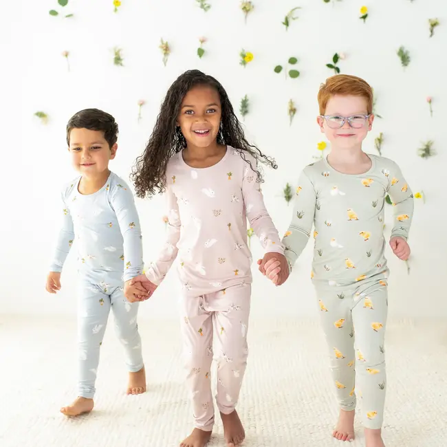 Kyte Baby Blush Rabbit Bamboo Pajama Set