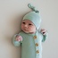 Kyte Baby Sage Knotted Gown & Cap Set