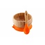 Avanchy Bamboo Orange Bamboo Suction Bowl & Spoon Set