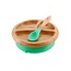 Avanchy Bamboo Green Bamboo Suction Plate & Spoon Set