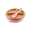 Avanchy Bamboo Pink Bamboo Suction Plate & Spoon Set