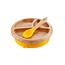 Avanchy Bamboo Yellow Bamboo Suction Plate & Spoon Set