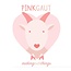 Pink Gaut Pig Boy Handmade Doll