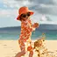 Jan and Jul Bright Orange Aqua-Dry Bucket Hat
