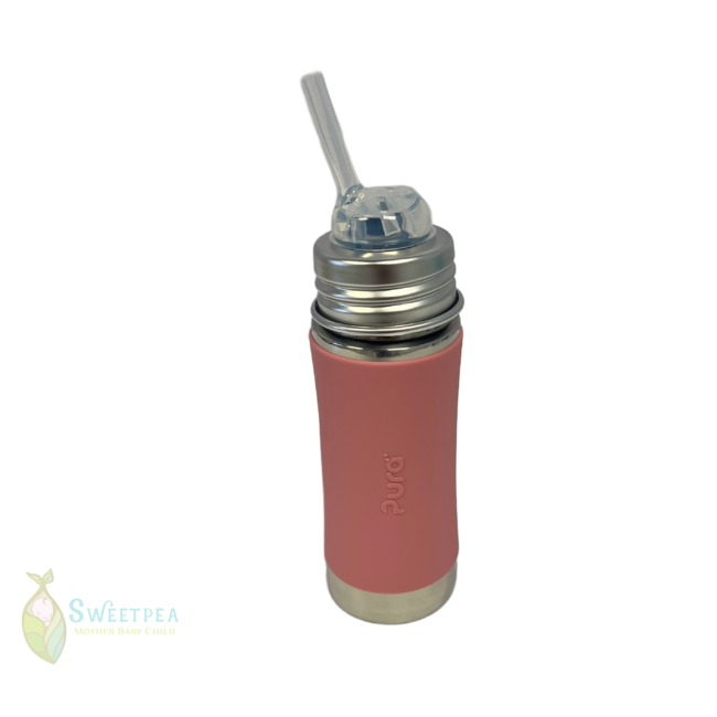 Pura Kiki Rose Pura 325ml Straw Bottle