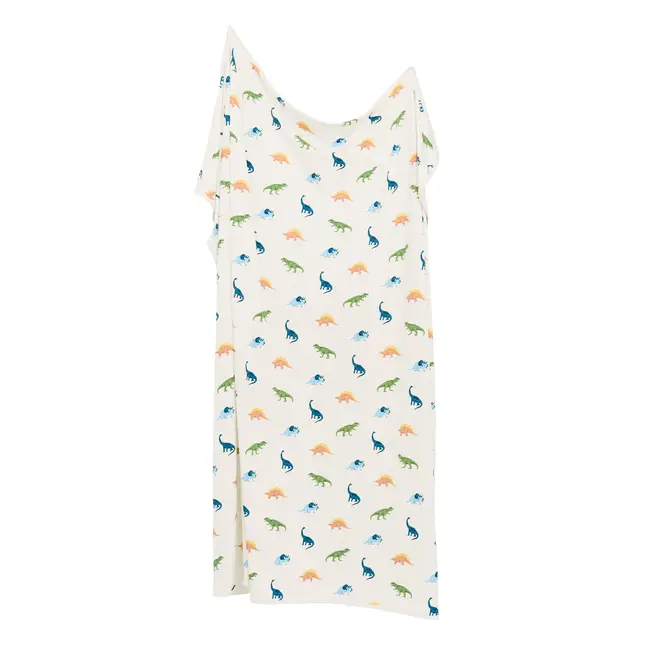 Kyte Baby Ecru Roar Bamboo Swaddle Blanket