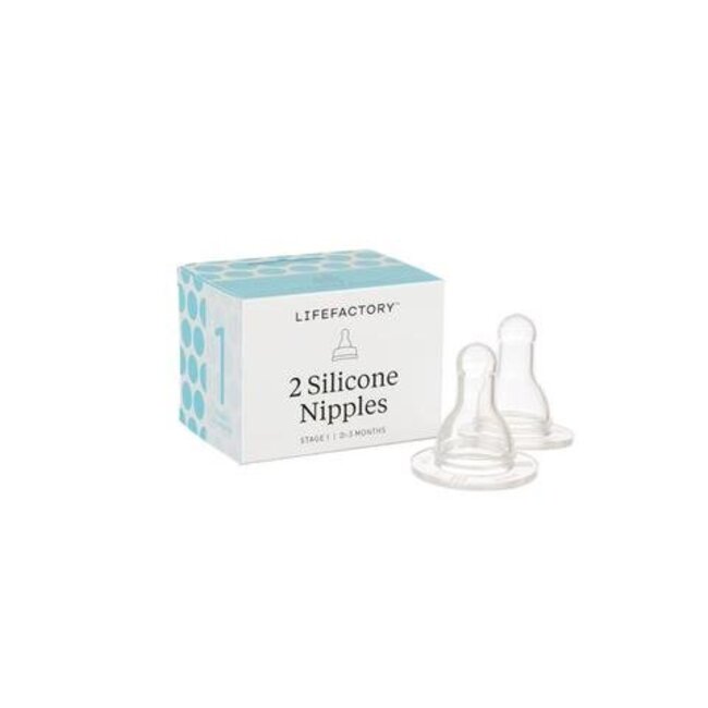 Lifefactory Nipple 2pk, Stage 1