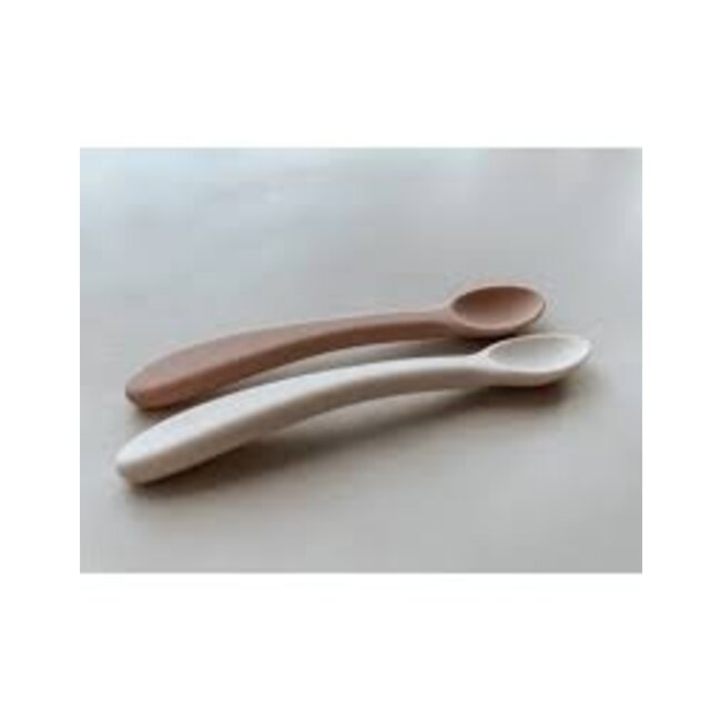 Nouka Soft Blush/Shifting Sand Feeding Spoon Set