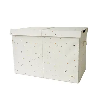 3 Sprouts Recycled Fabric Folding Chest - Prints | Cream Terrazzo