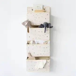 3 Sprouts Recycled Fabric Over the Door Organizer | Terrazzo Cream