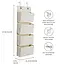 3 Sprouts Recycled Fabric Over the Door Organizer | Terrazzo Cream