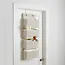 3 Sprouts Recycled Fabric Over the Door Organizer | Gingham Beige