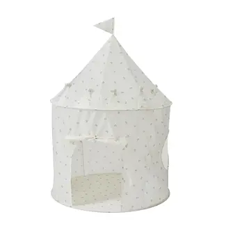 3 Sprouts Recycled Fabric Play Tent Castle - Prints | Blueberry Ivory