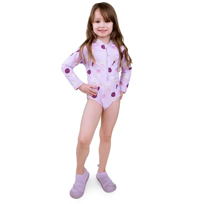 Jan and Jul Lavender Ice Cream | Girls One Piece UV Swimsuit